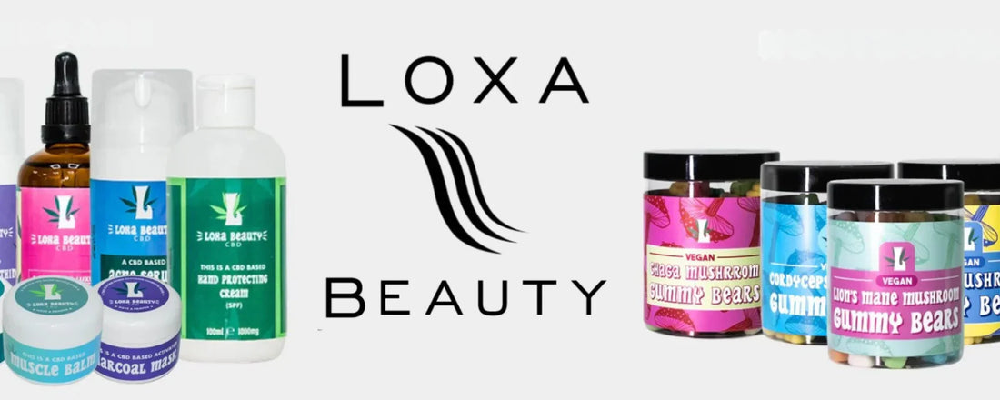 Loxa Beauty logo and product range