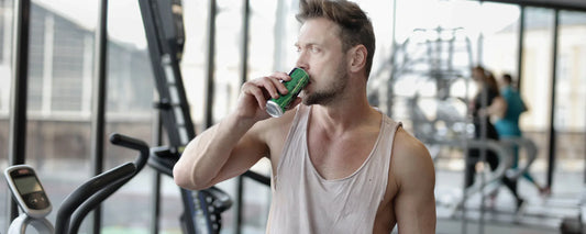 Someone using CBD soda