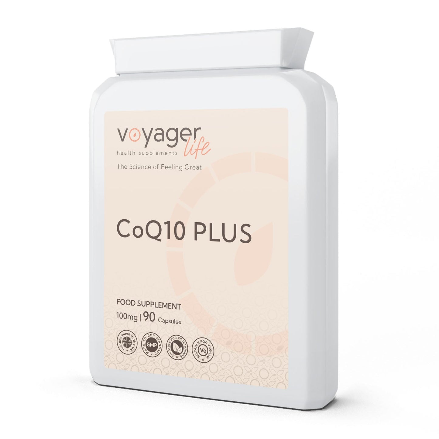 Voyager CoQ10 Plus 100mg 90 Capsules front view at The CBD Hut