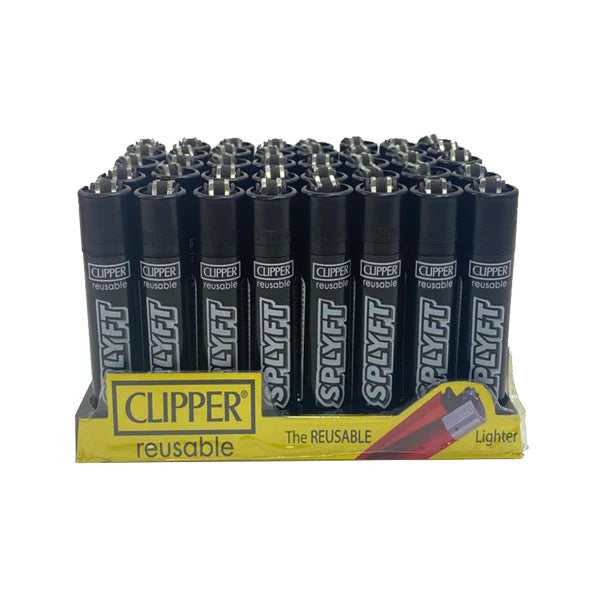 40 Clipper SPLYFT Black Large Classic Refillable Lighters | The CBD Hut