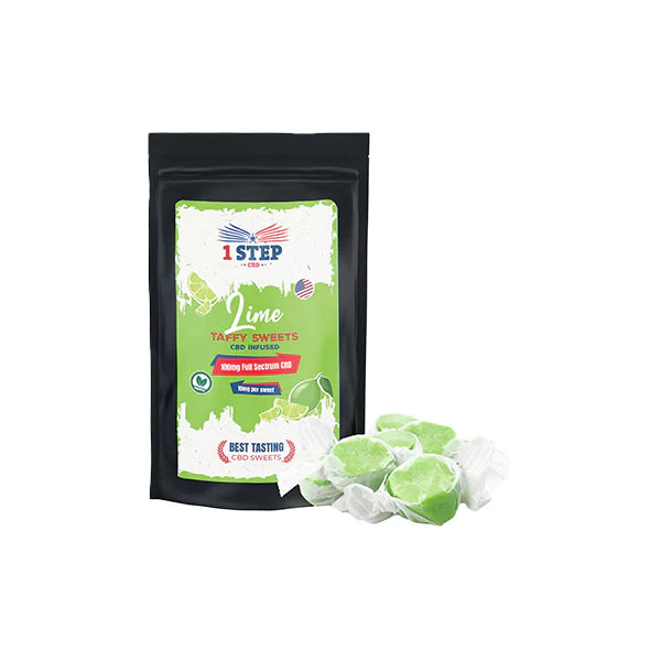 1 Step CBD 100mg Full Spectrum CBD Lime Taffy Grab Bag | The CBD Hut