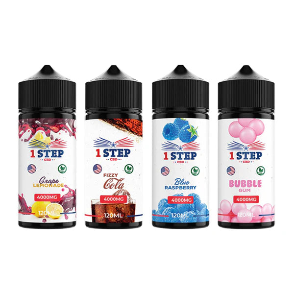 1 Step CBD 4000mg CBD E-liquids - 120ml | The CBD Hut