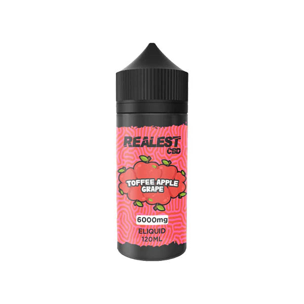 Realest CBD 6000mg Broad Spectrum CBD E-Liquid - Toffee Apple Grape (BUY 1 GET 1 FREE) | The CBD Hut