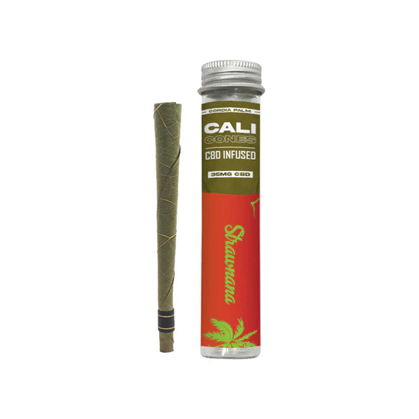 The Cali CBD Co 30mg CBD Infused Palm Cordia Cone - Strawnana | The CBD Hut