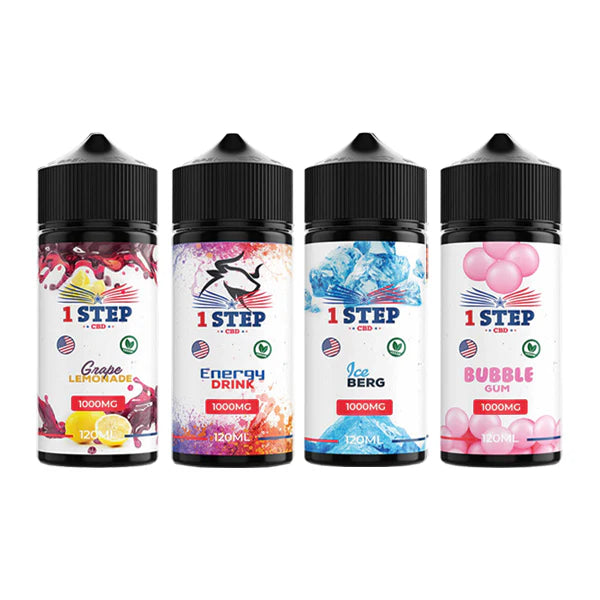 1 Step CBD 1000mg CBD E-liquids - 120ml | The CBD Hut