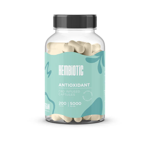 Hembiotic 5000mg Bulk Functional CBD Capsules - 200 Caps - Antioxidant | The CBD Hut