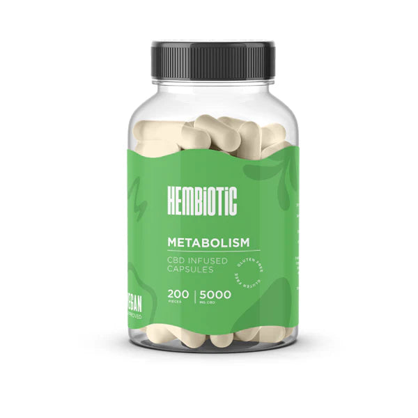 Hembiotic 5000mg Bulk Functional CBD Capsules - 200 Caps - Metabolism | The CBD Hut