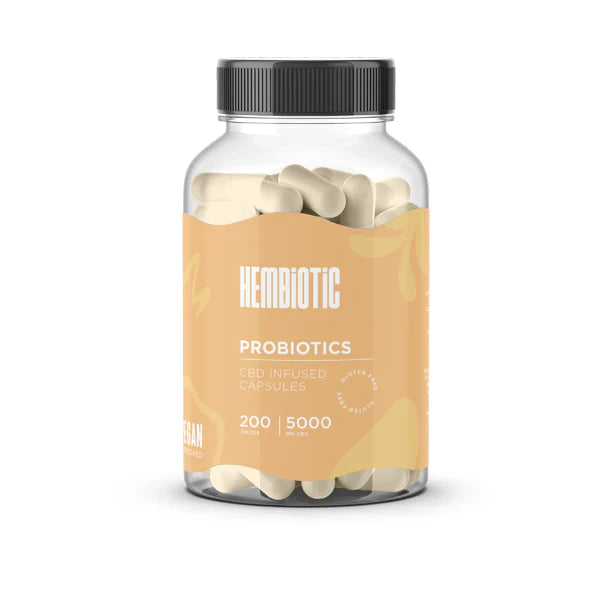Hembiotic 5000mg Bulk Functional CBD Capsules - 200 Caps - Probiotics | The CBD Hut