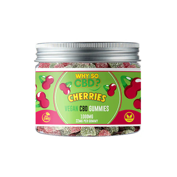 Why So CBD? 1000mg CBD Gummies - Small - Cherries | The CBD Hut