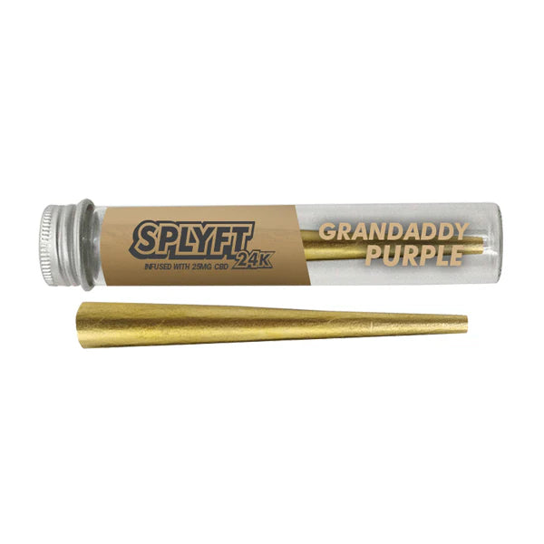 SPLYFT 24K Gold Edition 25mg CBD Infused Cones – Granddaddy Purple | The CBD Hut