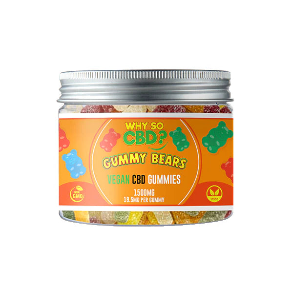 Why So CBD? 1500mg CBD Gummies - Small 240g - Gummy Bears | The CBD Hut