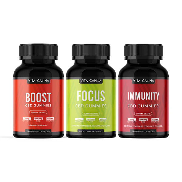 Vita Canna 1500mg Functional CBD Gummy Bears - 75 Count | The CBD Hut