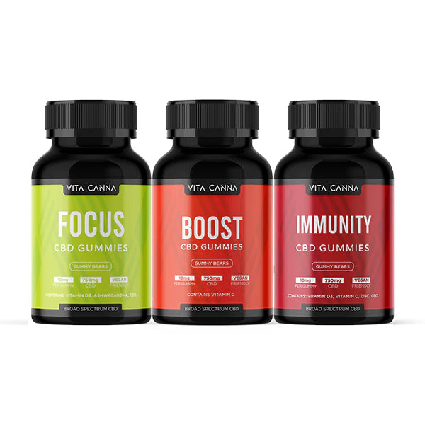 Vita Canna 750mg Functional CBD Gummy Bears - 75 Count | The CBD Hut