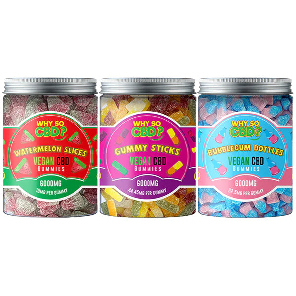 Why So CBD? 6000mg Broad Spectrum CBD Gummies - Large 600g | The CBD Hut