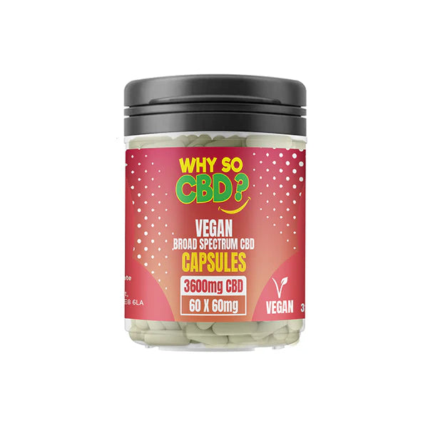 Why So CBD? 3600mg Broad Spectrum CBD Vegan Capsules - 60 Caps | The CBD Hut