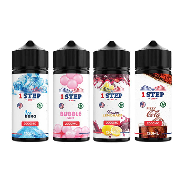1 Step CBD 2000mg CBD E-liquids - 120ml  | The CBD Hut
