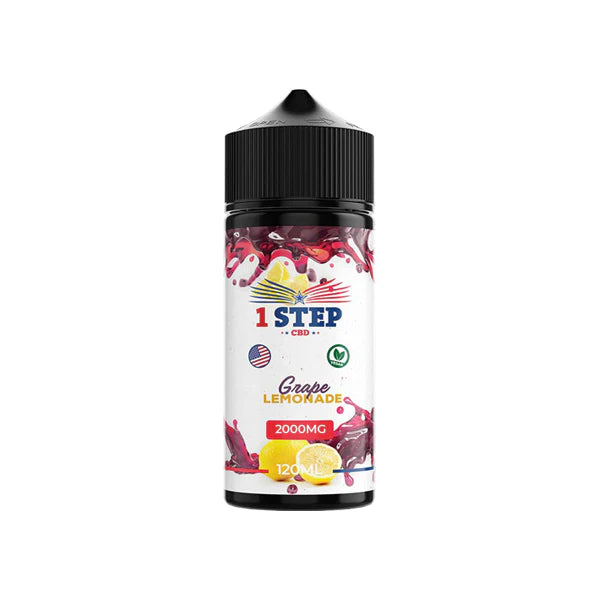 1 Step CBD 2000mg CBD E-liquids - Grape Lemonade | The CBD Hut