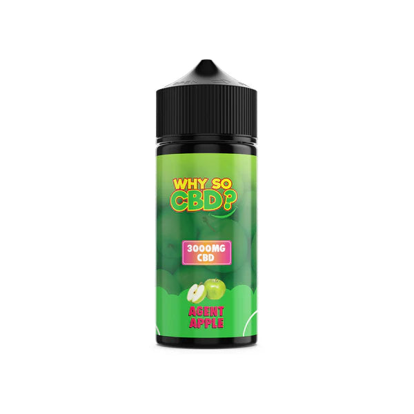 Why So CBD? 3000mg Full Spectrum CBD E-Liquid - 120ml - Agent Apple | The CBD Hut