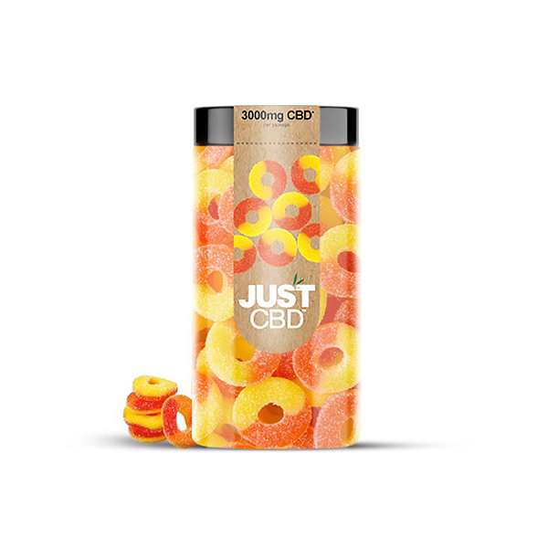 Just CBD 3000mg Gummies - 600g Tub  - Peach Rings | The CBD Hut