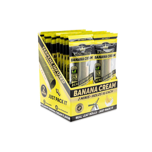 King Palm Mini 1G Rolls - 20 Pack Display - Banana Cream | The CBD Hut