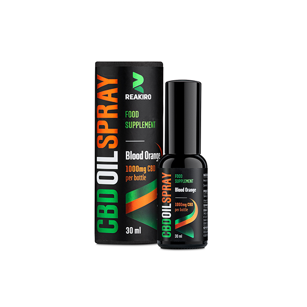 Reakiro 1000mg CBD Blood Orange Flavour Spray 30ml (BUY 1 GET 1 FREE) | The CBD Hut
