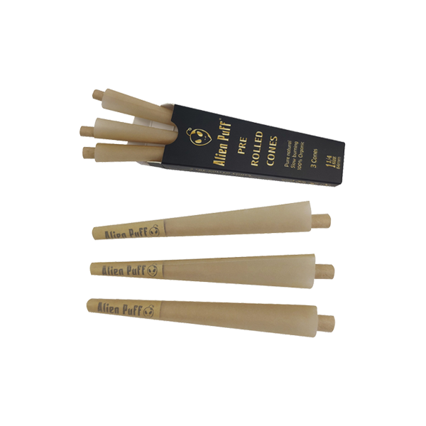Alien Puff Black & Gold 1¼‑Size Pre‑Rolled Cones | The CBD Hut
