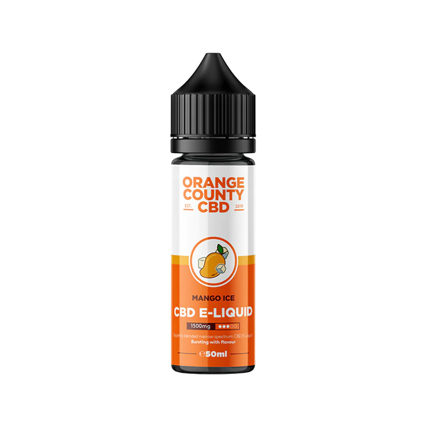 Orange County 1500mg CBD E-Liquid - 50ml - Mango Ice | The CBD Hut