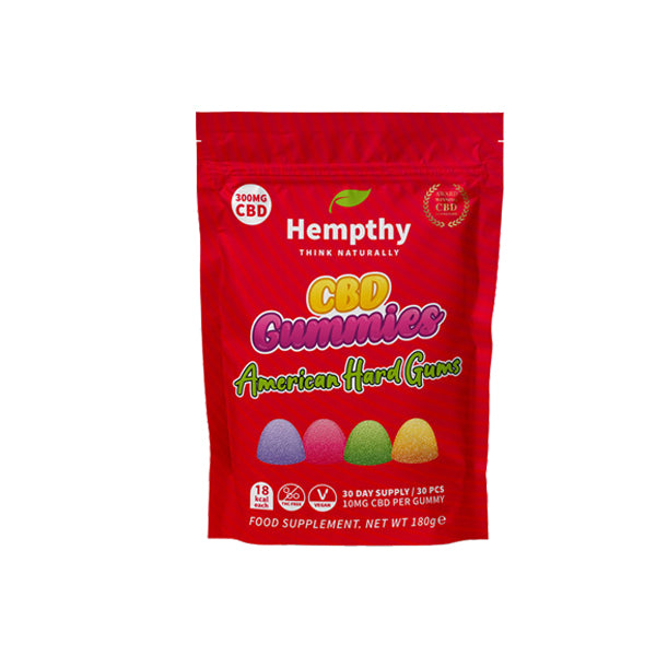 Hempthy 300mg CBD Gummies - 30 Pieces - American Hard Gums | The CBD Hut