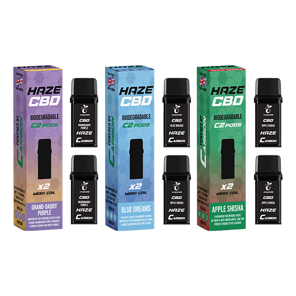 500mg Haze CBD C2 Pods - 800 puffs | The CBD Hut