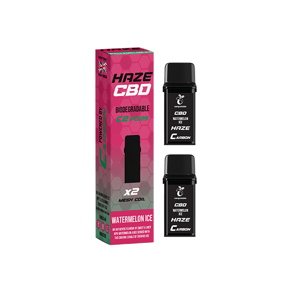 500mg Haze CBD C2 Pods - 800 puffs - Watermelon Ice | The CBD Hut