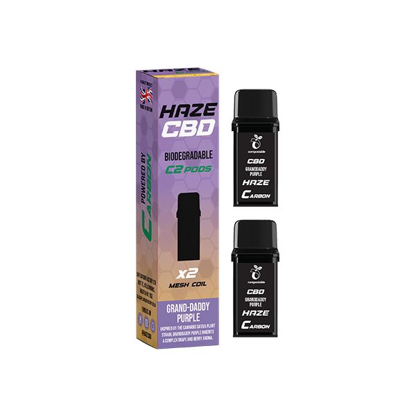 500mg Haze CBD C2 Pods - 800 puffs - Grand Daddy Purple | The CBD Hut