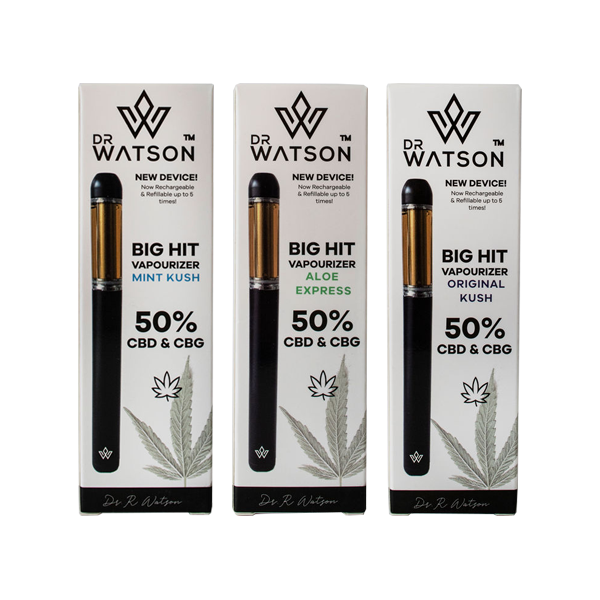 Dr Watson Big Hit 500mg Full Spectrum CBD & CBG Vaporiser Pen | The CBD Hut