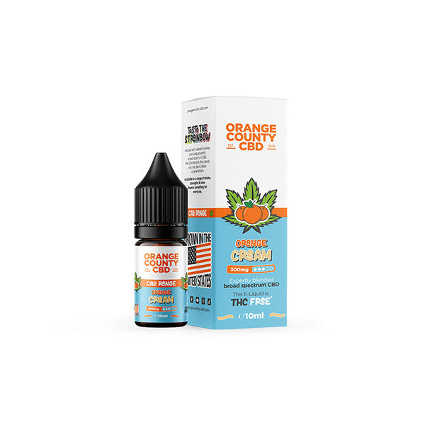 Orange County Cali Range 300mg CBD E-Liquid - Orange Cream | The CBD Hut