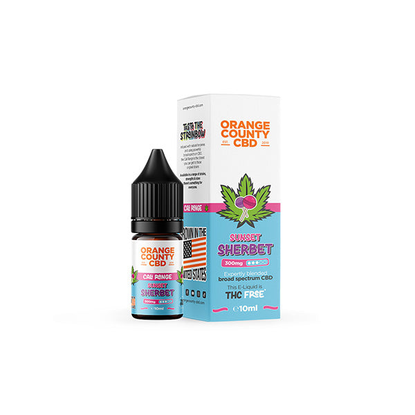 Orange County Cali Range 300mg CBD E-Liquid - Sunset Sherbet | The CBD Hut