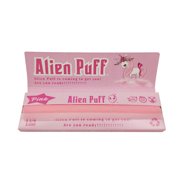 Alien Puff 1¼‑Size Pink Rolling Papers | The CBD Hut