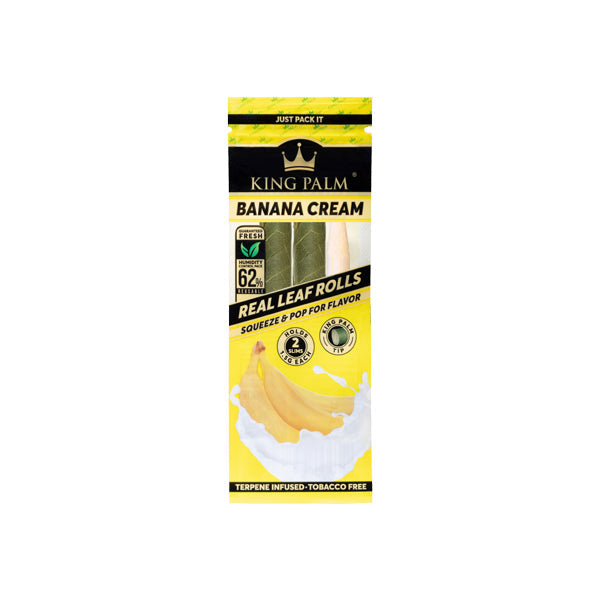 King Palm Flavoured Slim 1.5G Rolls - 2 Pack - Banana Cream | The CBD Hut
