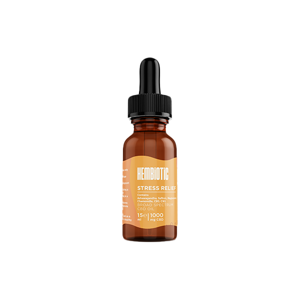 Hembiotic 1000mg Functional CBD Oil - 15ml - Stress Relief | The CBD Hut