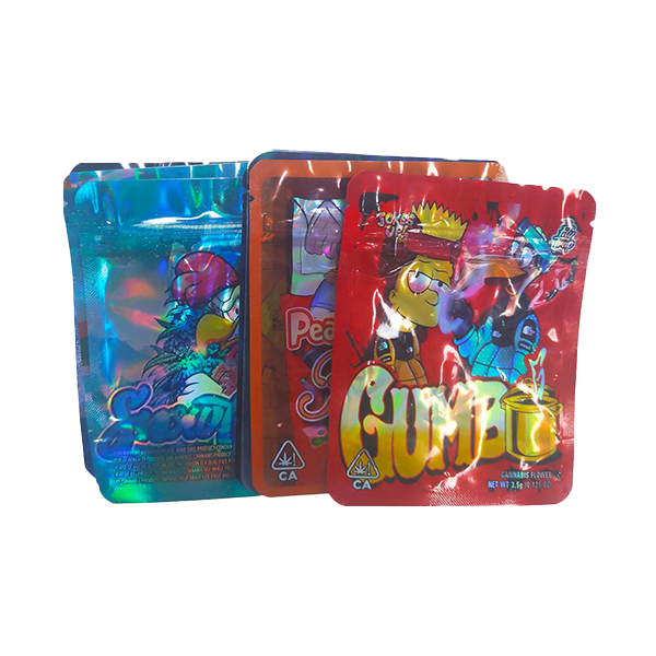 Mylar Gumbo Printed Zip Bag - 3.5g (Large) | The CBD Hut