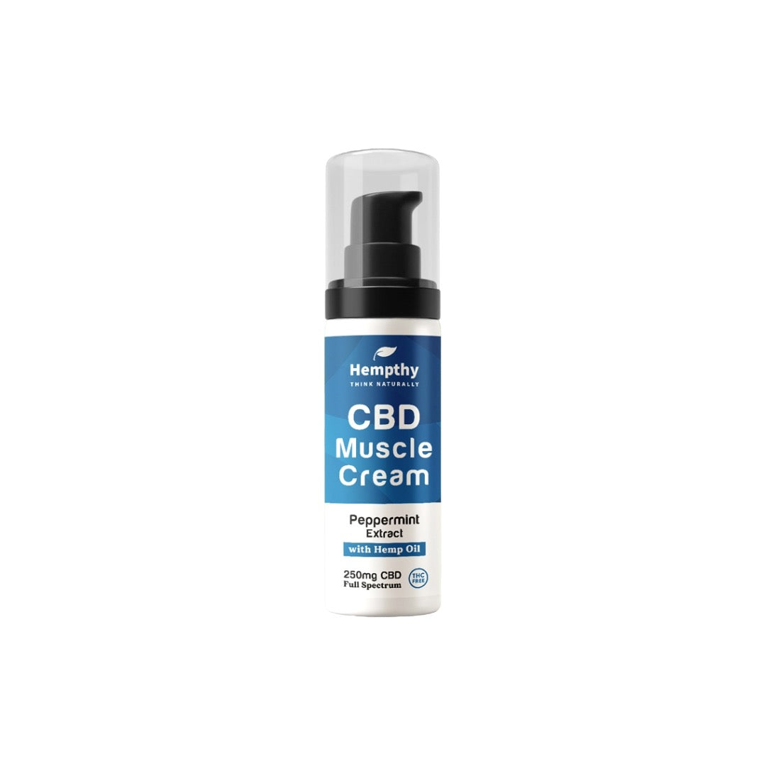 Hempthy 250mg Broad Spectrum CBD Muscle Cream - 50g | The CBD Hut