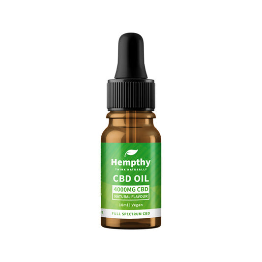 Hempthy 4000mg CBD Oil Full Spectrum Natural - 10ml | The CBD Hut