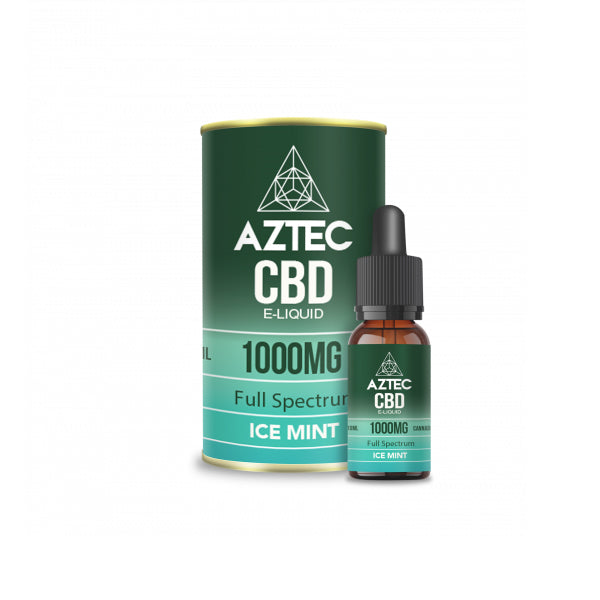 Aztec 1000mg CBD Vaping Liquid - Ice Mint (50PG/50VG) | The CBD Hut