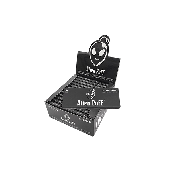 Alien Puff 4‑in‑1 Kit – King‑Size Papers, Tips, Tray & Grinder | The CBD Hut