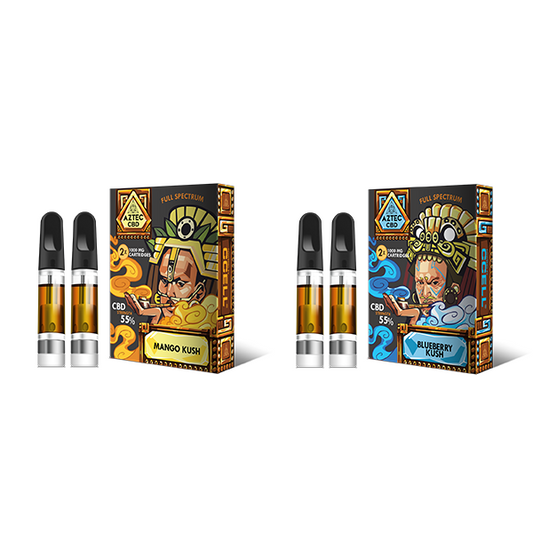 Aztec CBD 2 x 1000mg Cartridge Kit - 1ml | The CBD Hut