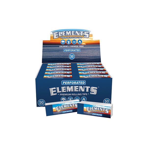 50 Elements Premium Rolling Tips - Perforated | The CBD Hut