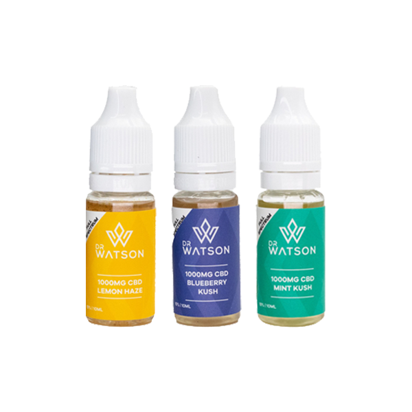 Dr Watson 1000mg Full Spectrum CBD E-liquid 10ml (BUY 1 GET 1 FREE) | The CBD Hut