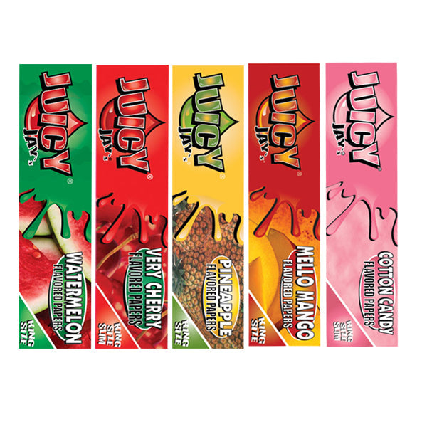 24 Juicy Jay King Size Flavoured Slim Rolling Paper - Full Box | The CBD Hut