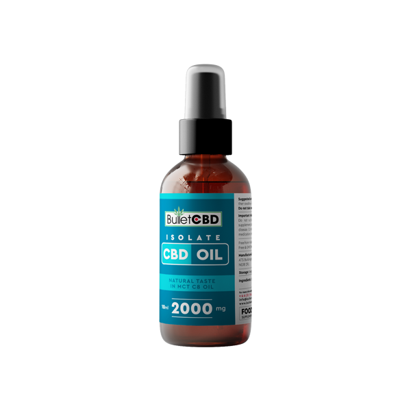 Bullet CBD 2000mg Pure CBD Isolate MCT Oil Spray - 10ml | The CBD Hut