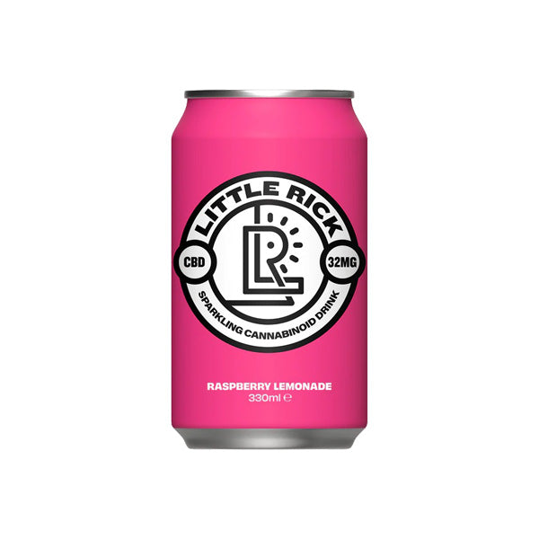 12 x Little Rick 32mg CBD Sparkling 330ml Raspberry Lemonade | The CBD Hut