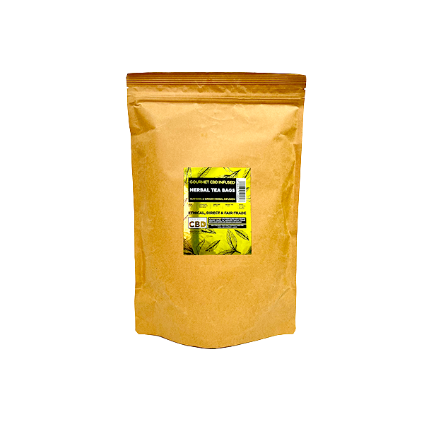 Equilibrium CBD 340mg Tea Turmeric & Ginger Catering Pack - 100 Biodegradable Pyramid Tea Bags | The CBD Hut