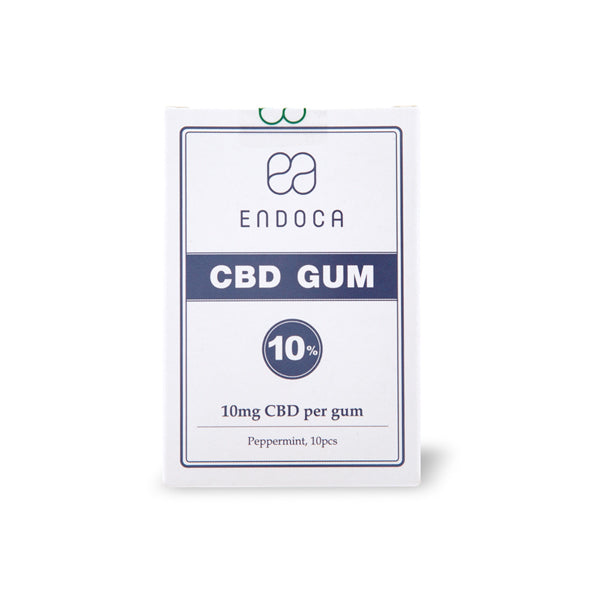 Endoca 100mg CBD Peppermint Chewing Gum - 10 Pcs | The CBD Hut
